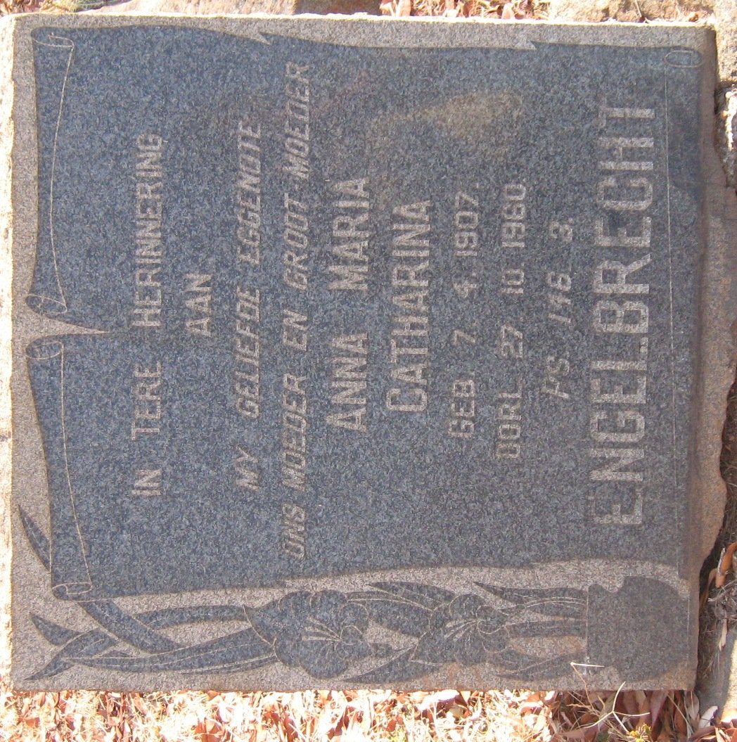 ENGELBRECHT Anna Maria Catharina 1907-1960