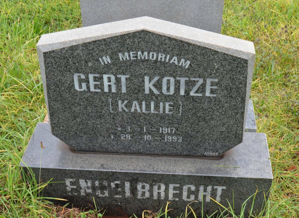 ENGELBRECHT Gert Kotze 1917-1993