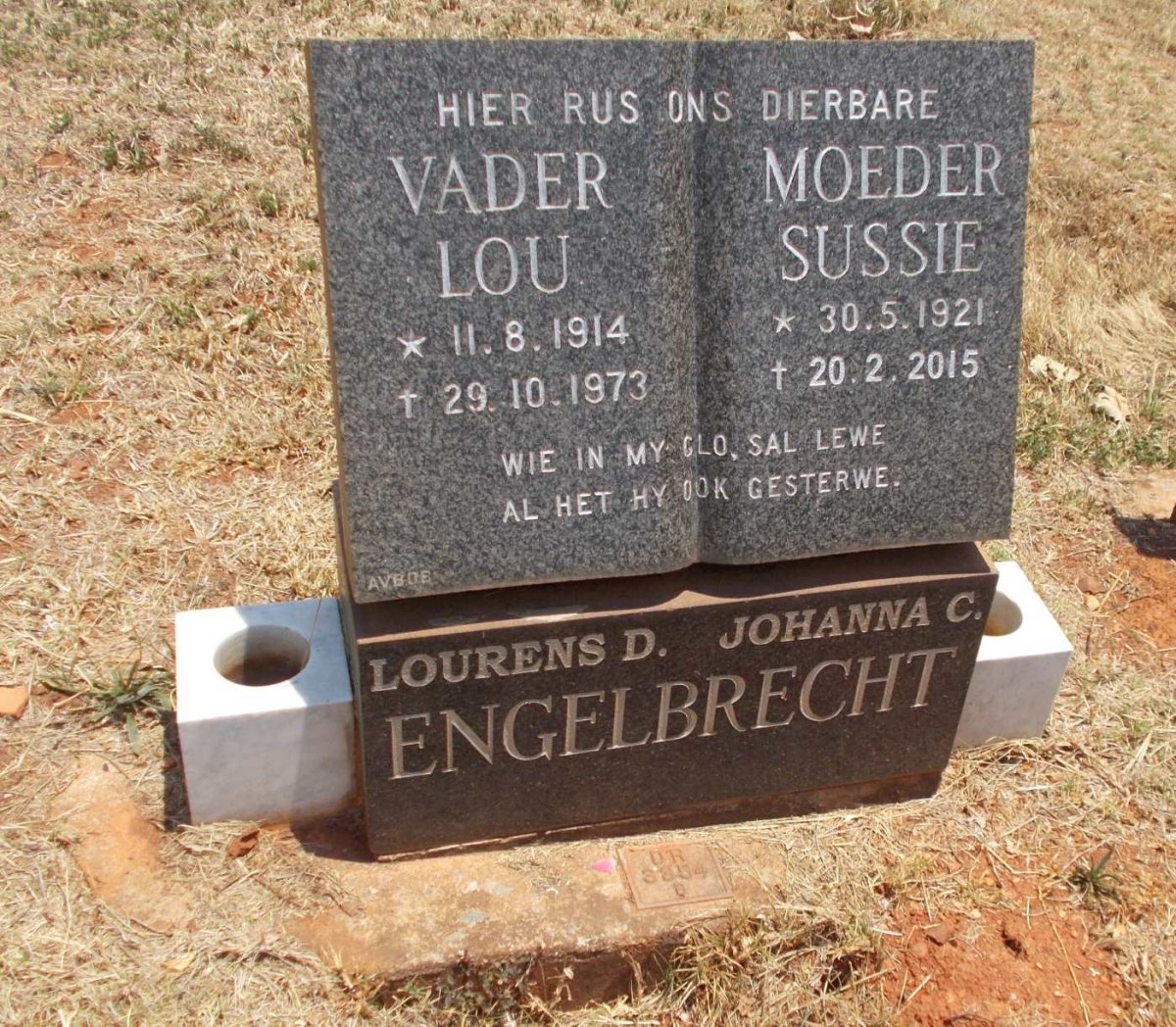 ENGELBRECHT Lourens D. 1914-1973 &amp; Johanna C. 1921-2015