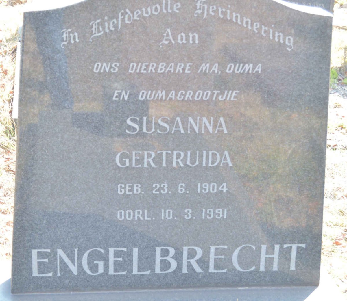 ENGELBRECHT Susanna Gertruida 1904-1991