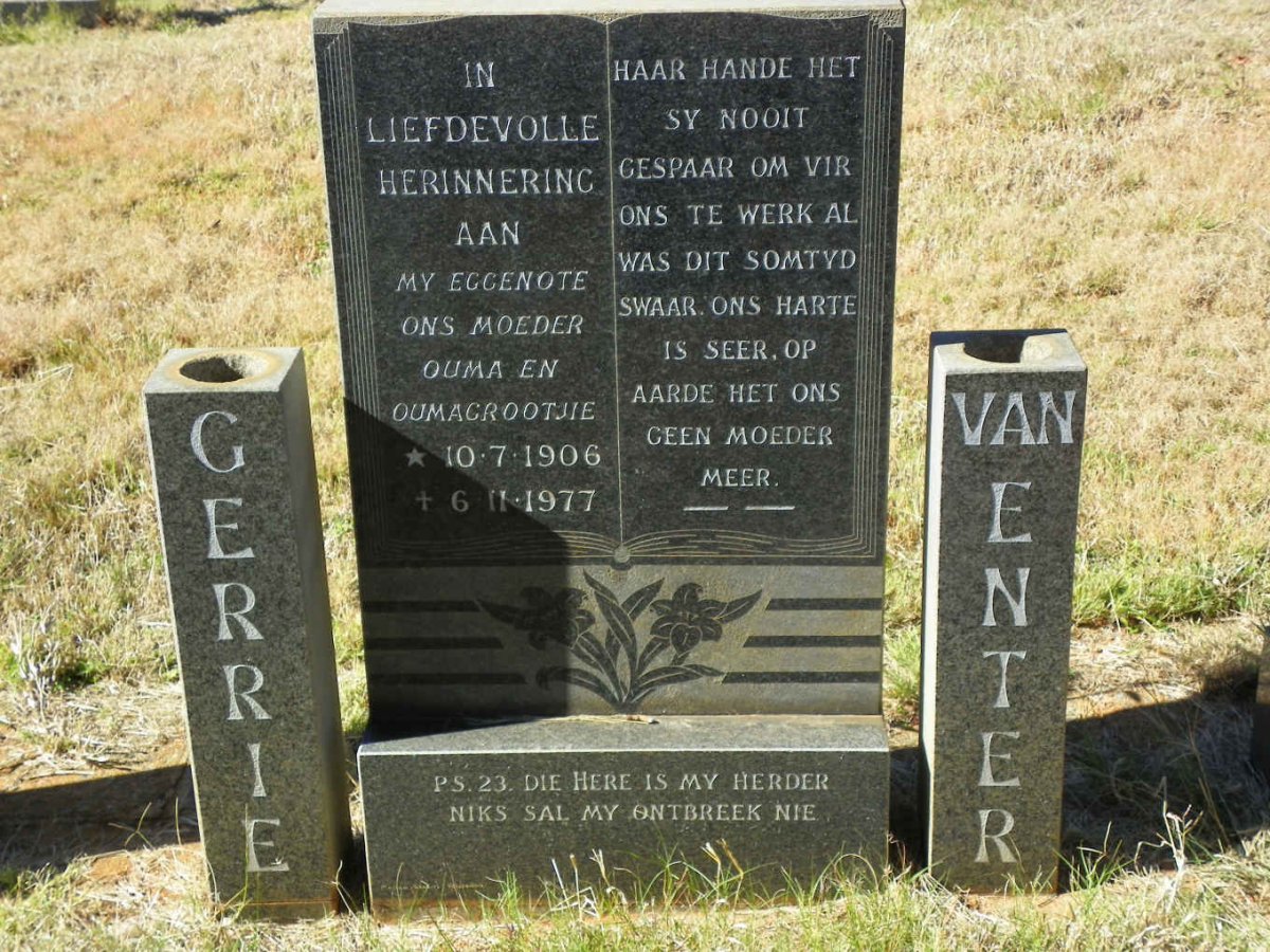 ENTER Gerrie, van 1906-1977