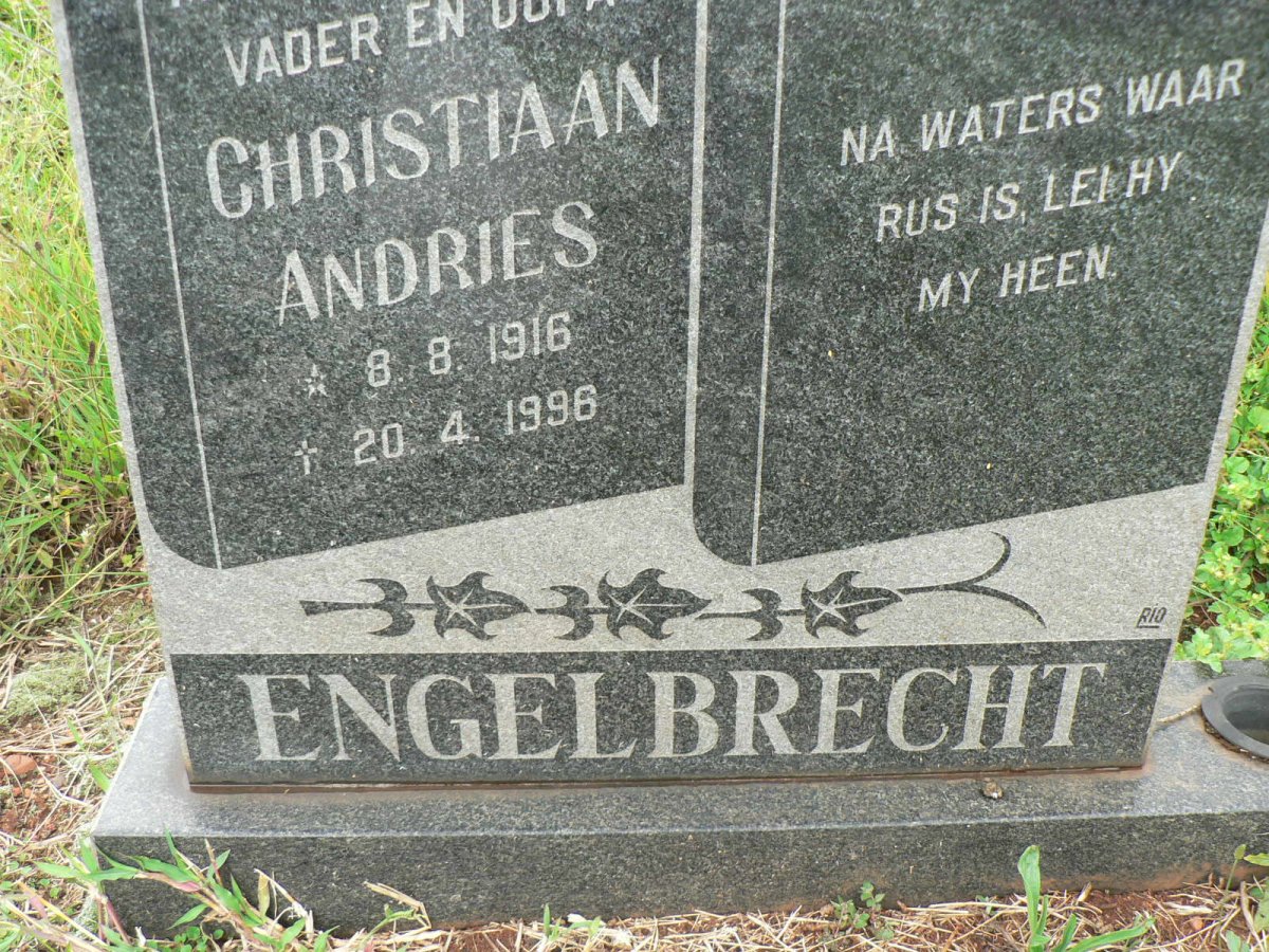 ENGELBRECHT Christiaan Andries 1916-1996