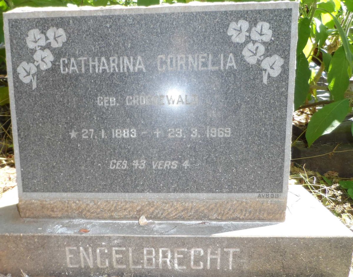 ENGELBRECHT Catharina Cornelia nee GROENEWALD 1883-1969