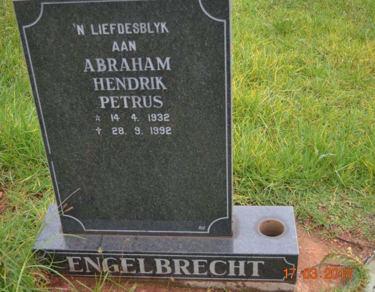 ENGELBRECHT Abraham Hendrik Petrus 1932-1992