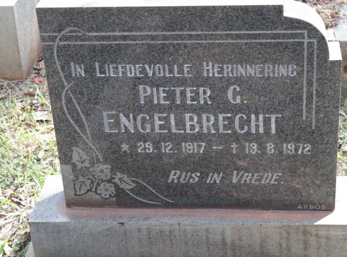 ENGELBRECHT Pieter G. 1917-1972