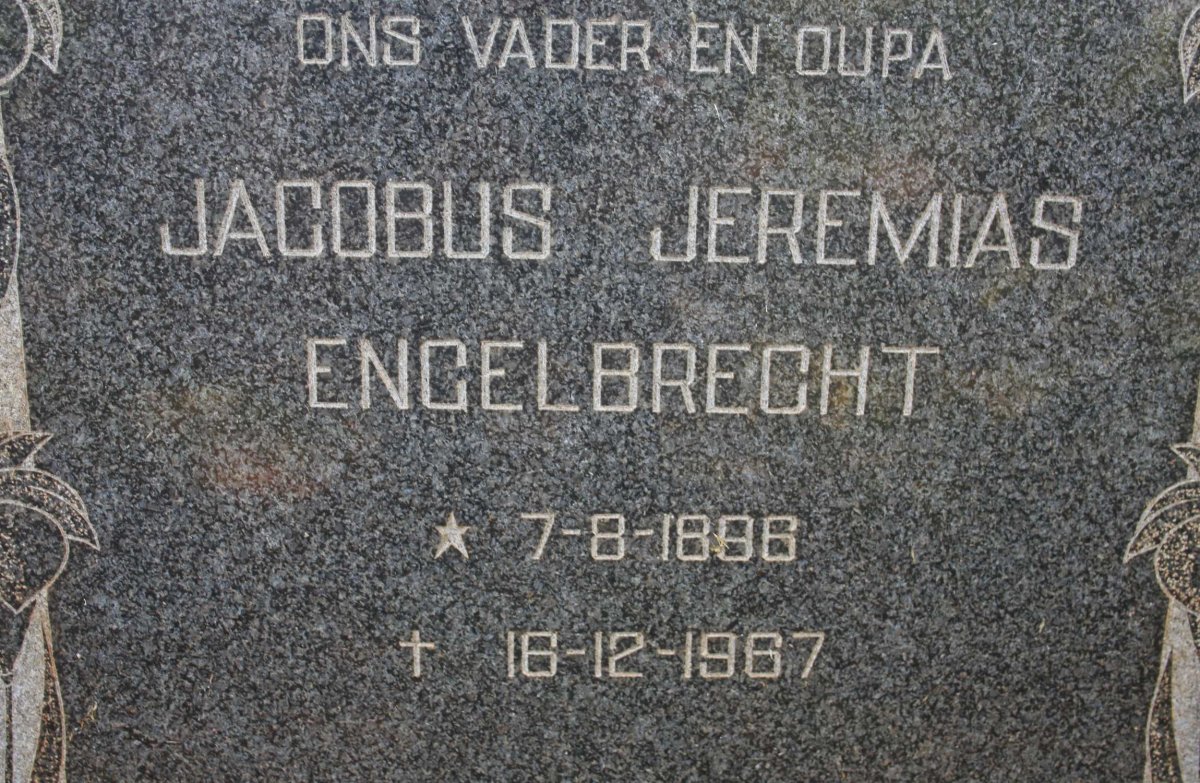 ENGELBRECHT Jacobus Jeremias 1886-1967