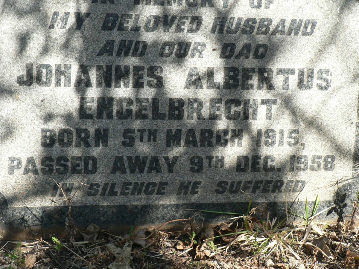 ENGELBRECHT Johannes Albertus 1915-1958