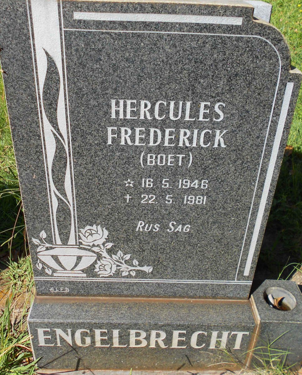 ENGELBRECHT Hercules Frederick 1946-1981