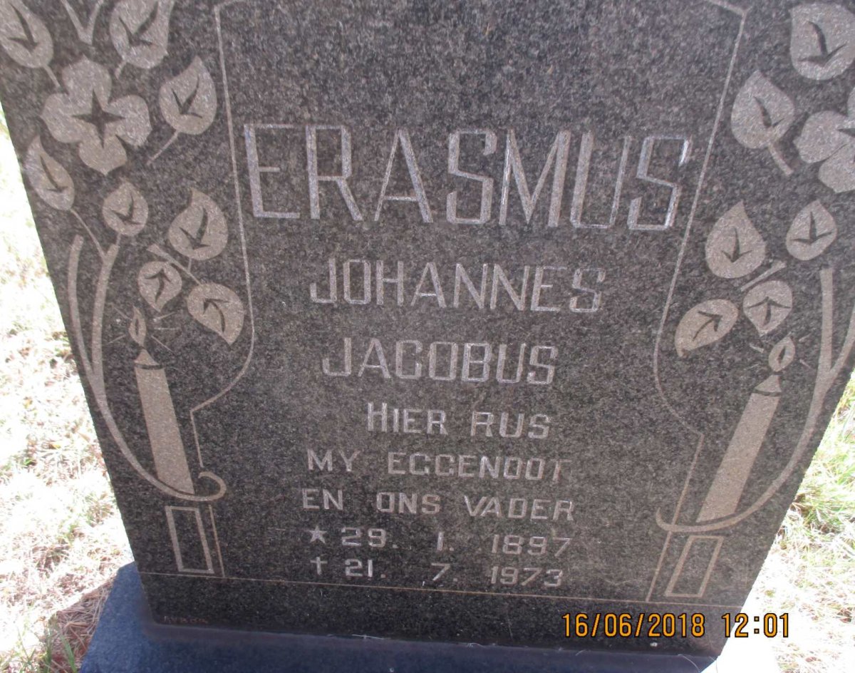 ERASMUS Johannes Jacobus 1897-1973