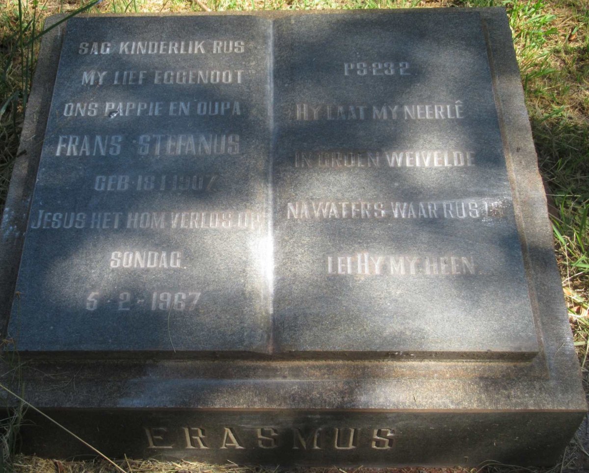 ERASMUS Frans Stefanus 1907-1967
