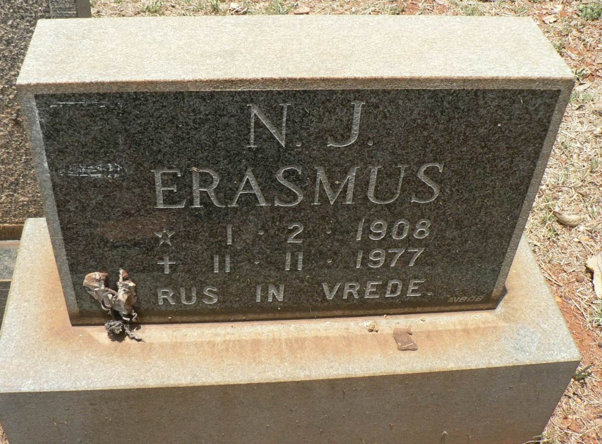 ERASMUS N.J. 1908-1977