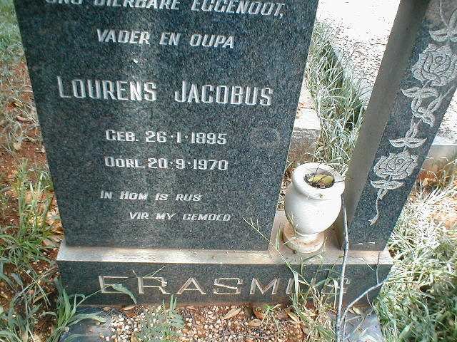 ERASMUS Lourens Jacobus 1895-1970