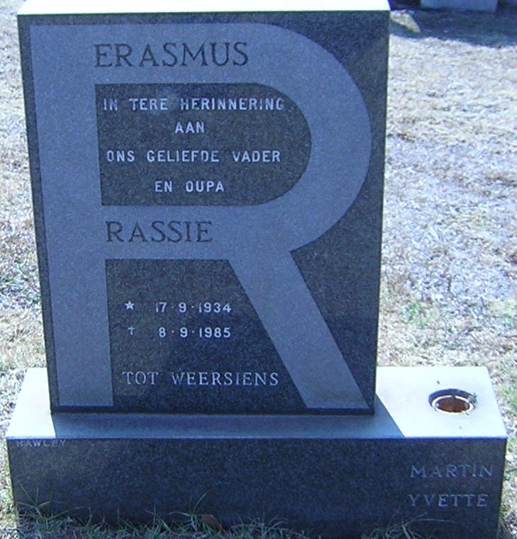 ERASMUS Rassie 1934-1985