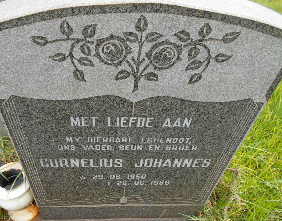 ERASMUS Cornelius Johannes 1950-1989