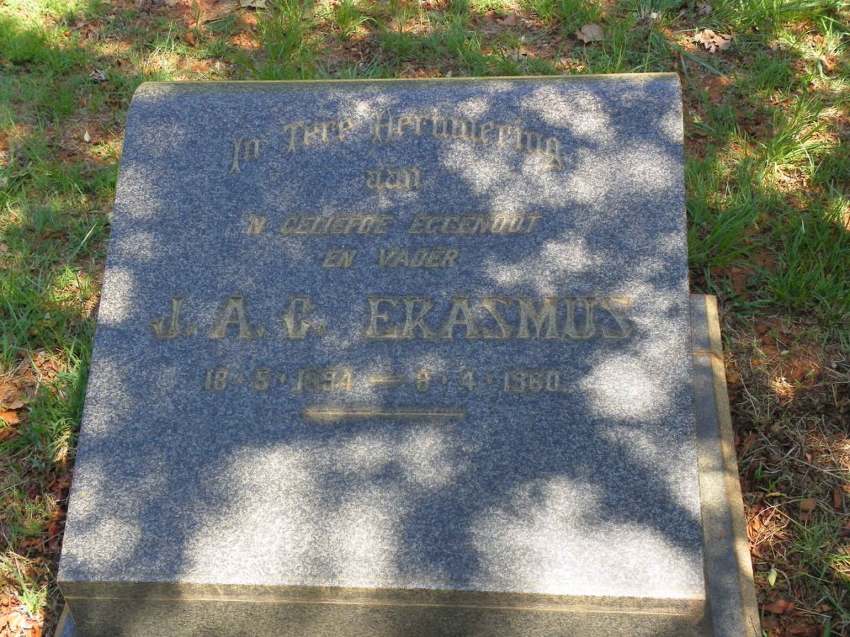 ERASMUS J.A.C. 1894-1960