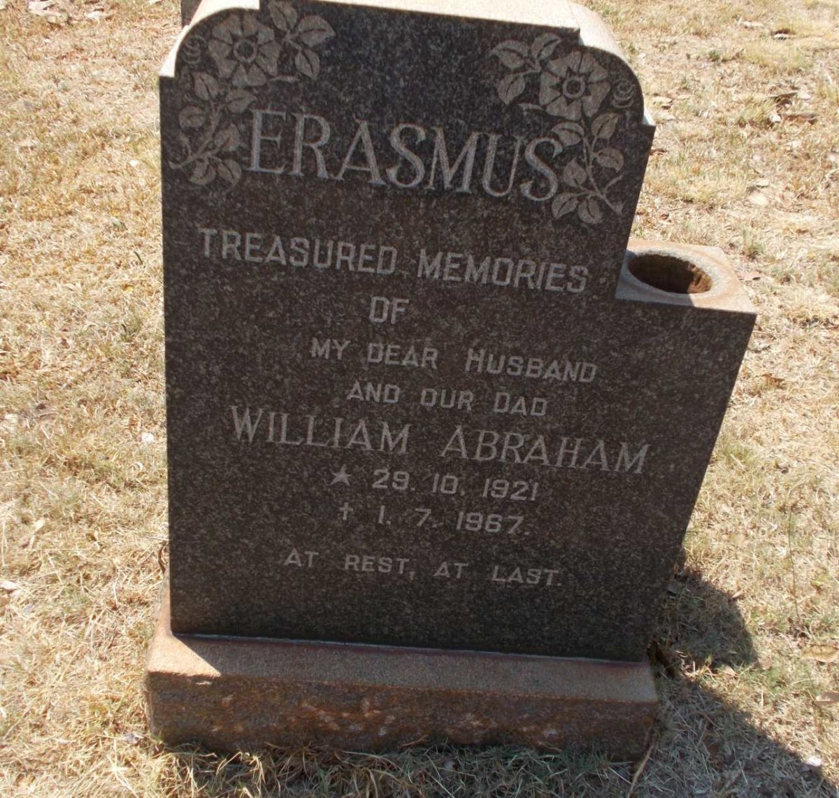 ERASMUS William Abraham 1921-1967