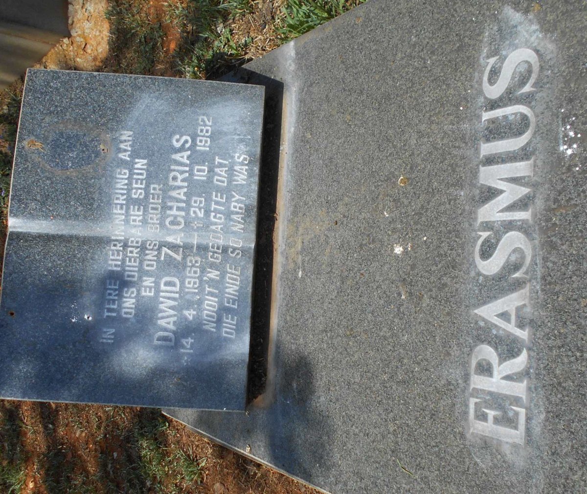 ERASMUS Dawid Zacharias 1963-1982