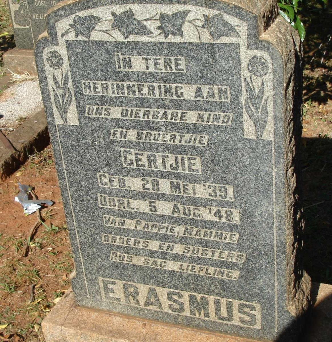ERASMUS Gertjie 1939-1948