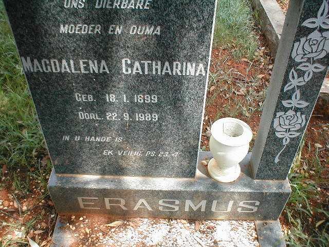 ERASMUS Magdalena Catharina 1899-1989