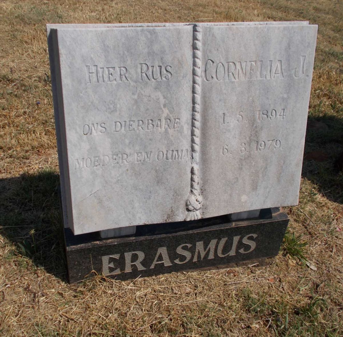 ERASMUS Cornelia J. 1894-1979
