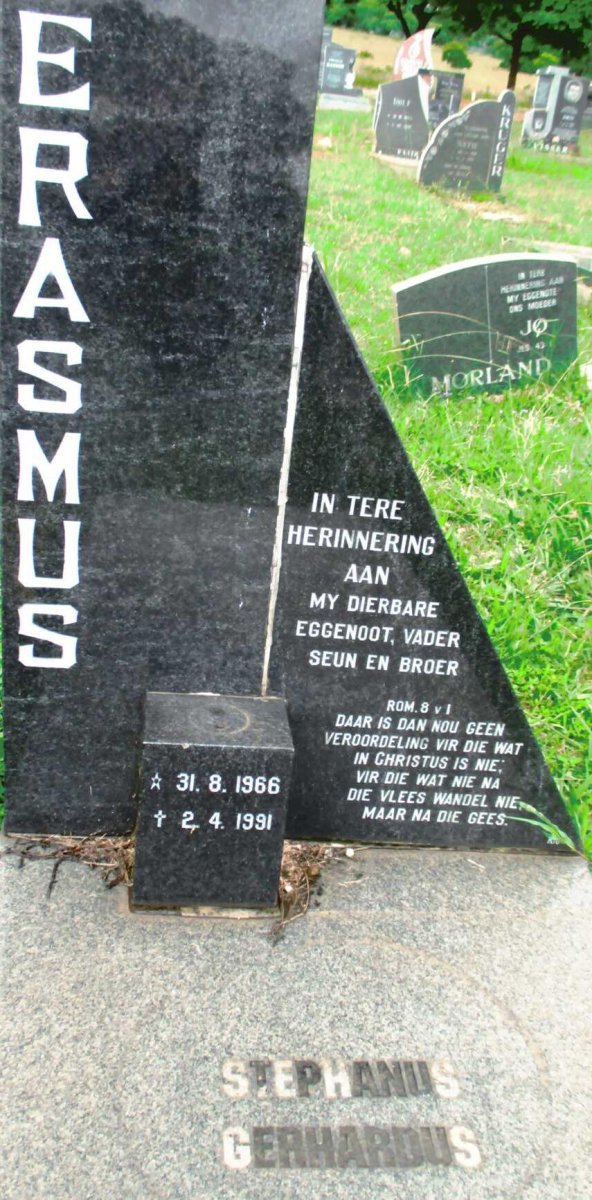 ERASMUS Stephanus Gerhardus 1966-1991