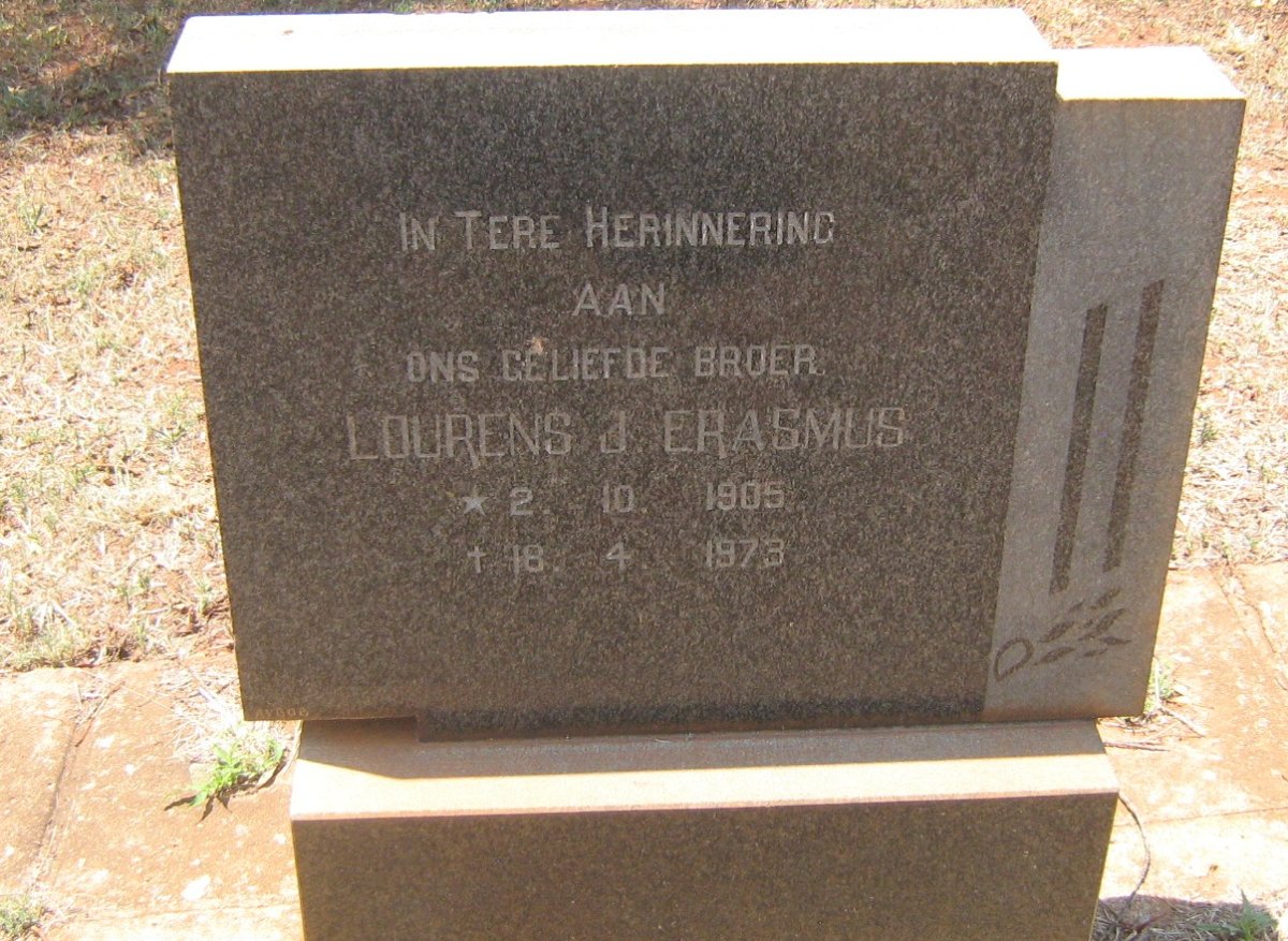 ERASMUS Lourens J. 1905-1973