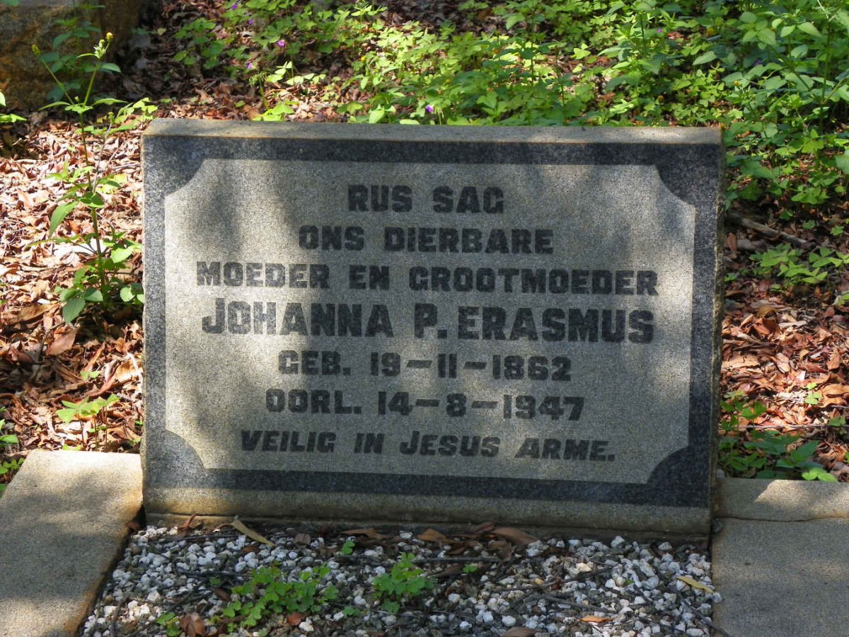 ERASMUS Johanna P. 1862-1947