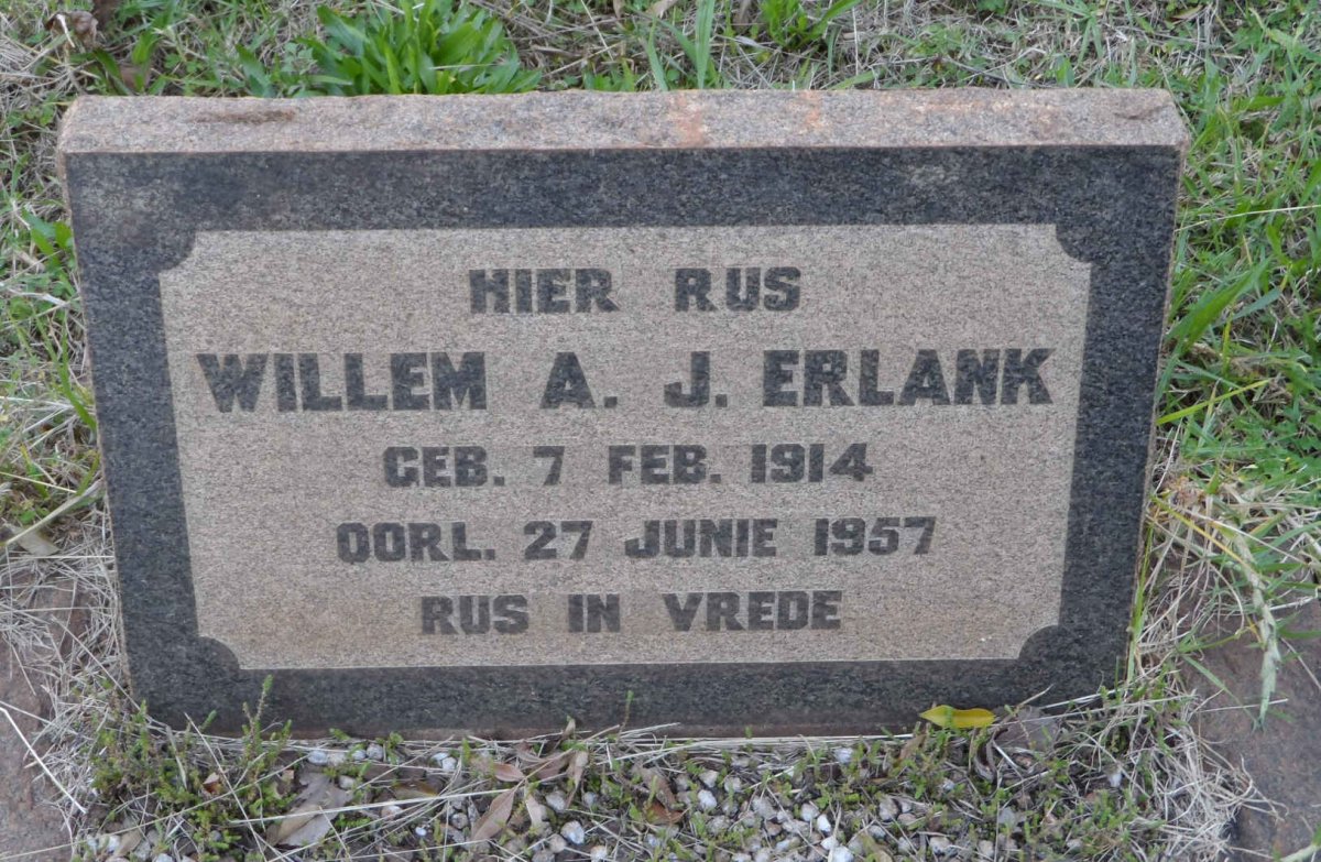 ERLANK Willem A.J. 1914-1957