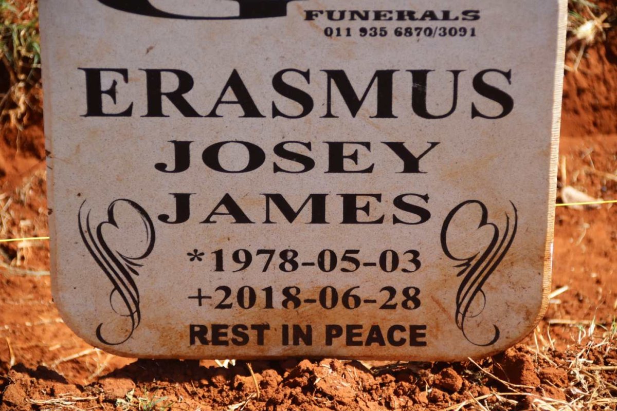 ERASMUS Josey James 1978-2018