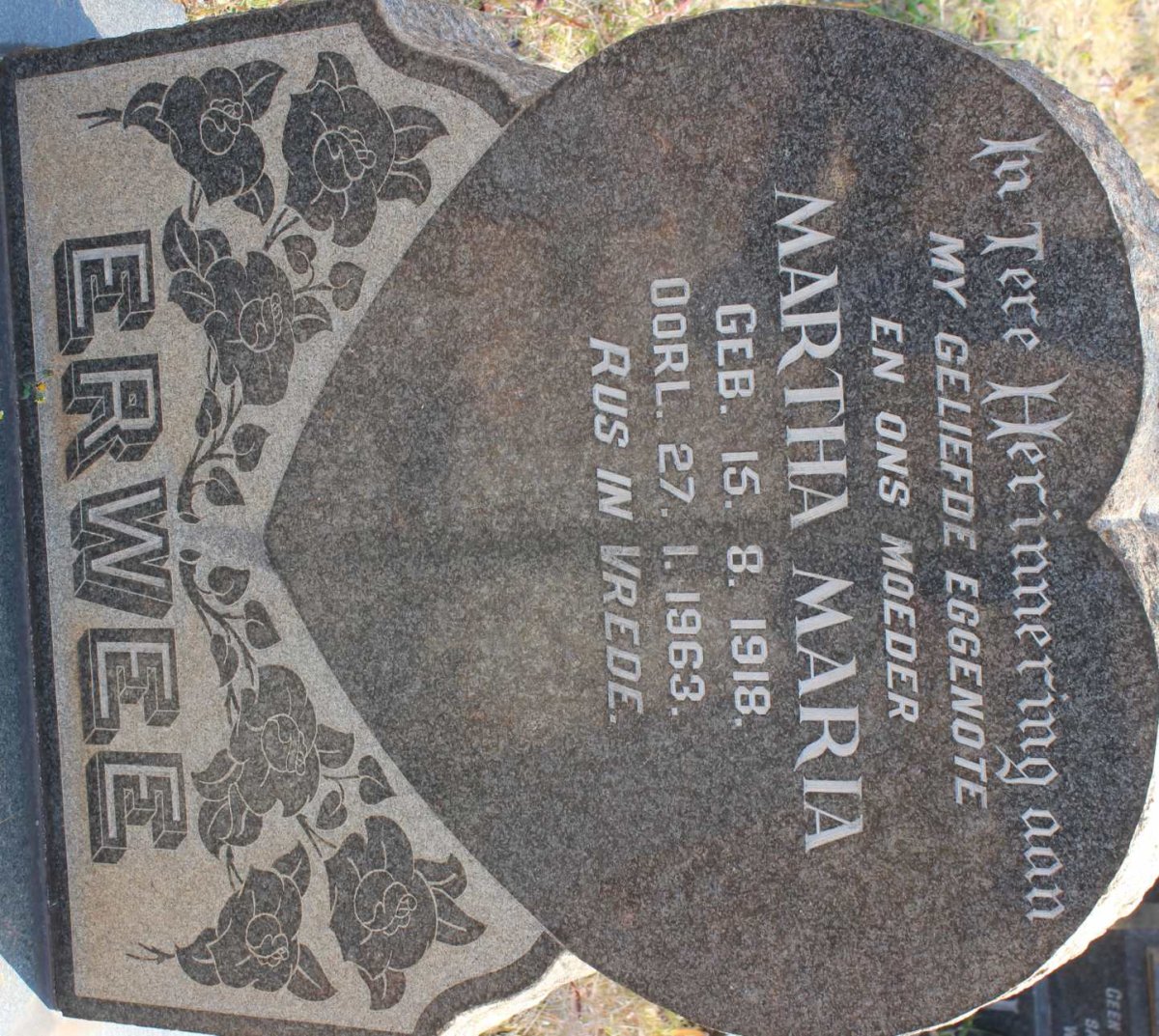 ERWEE Martha Maria 1918-1963