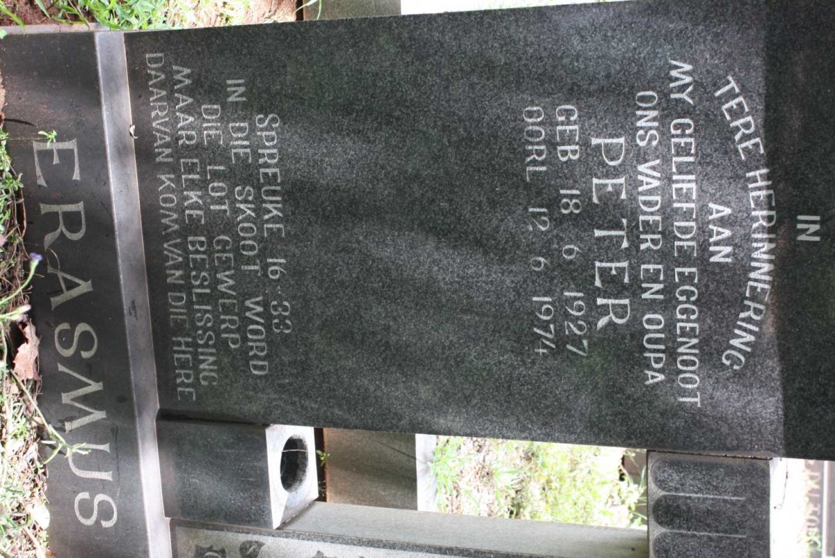 ERASMUS Peter 1927-1974