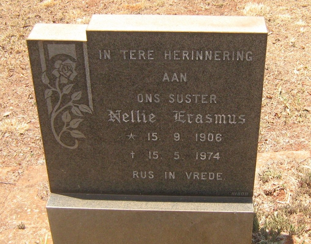 ERASMUS Nellie 1906-1974
