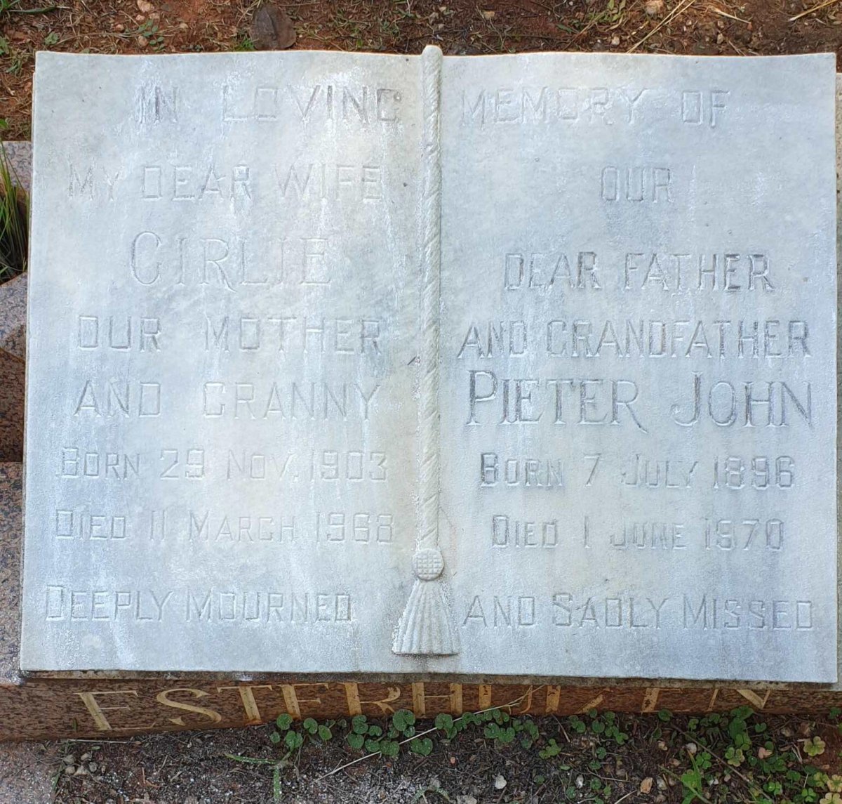 ESTERHUIZEN Pieter John 1896-1970 &amp; Girlie 1903-1968