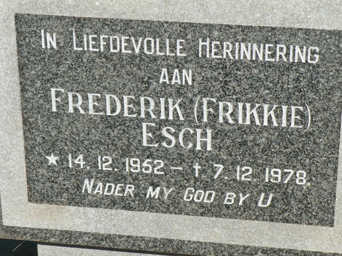 ESCH Frederik 1952-1978