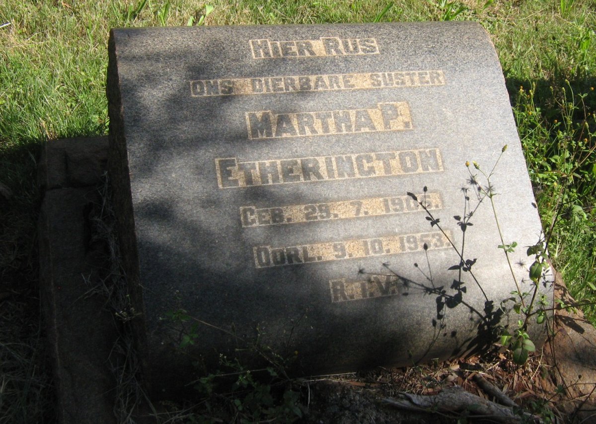 ETHERINGTON Martha P. 1906-1953