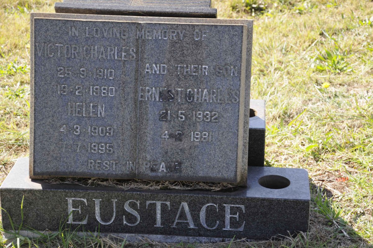 EUSTACE Victor Charles 1910-1980 &amp; Helen 1909-1995 :: EUSTACE Ernest Charles 1932-1981