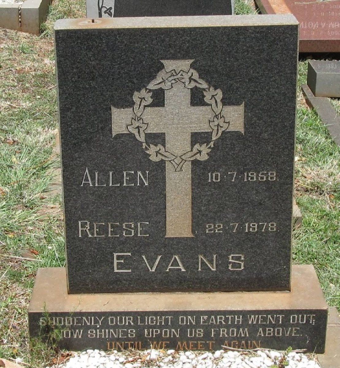 EVANS Allen Reese 1958-1978