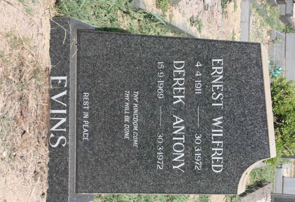 EVINS Ernest Wilfred 1911-1972 :: EVINS Derek Antony 1969-1972