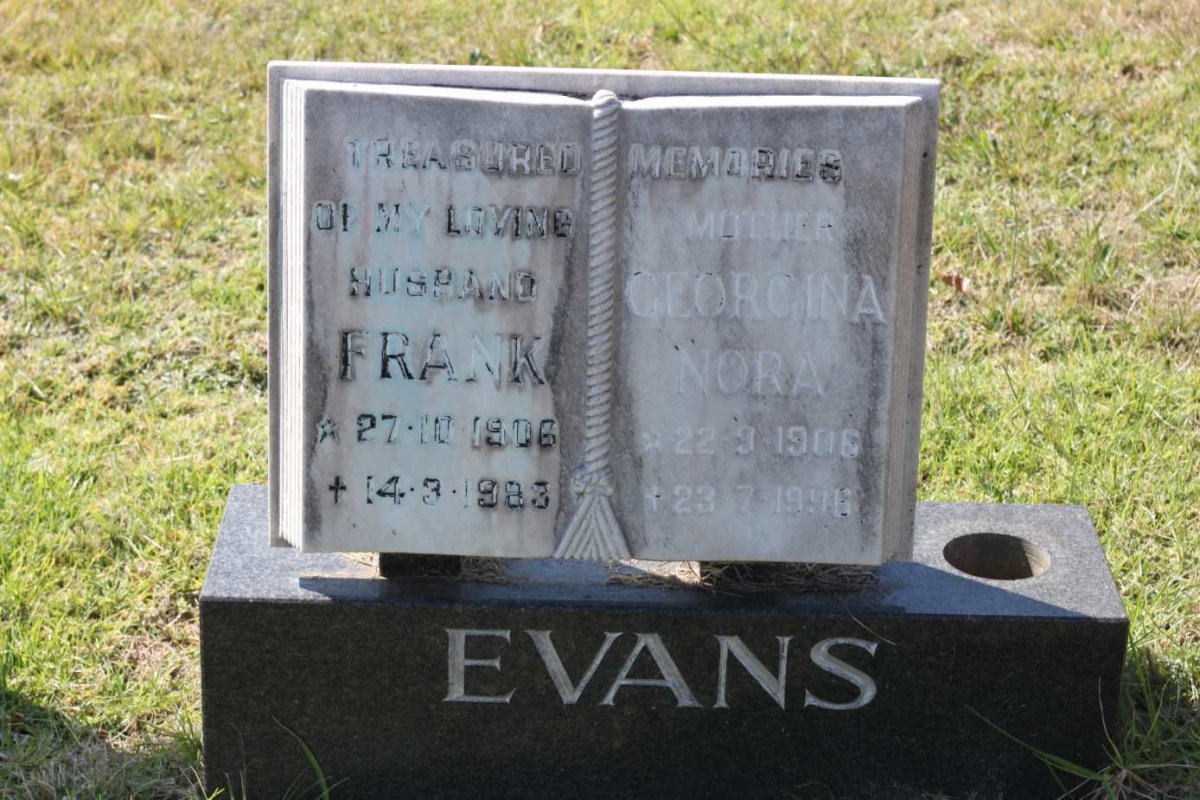 EVANS Frank 1906-1983 &amp; Georgina Nora 1906-1996