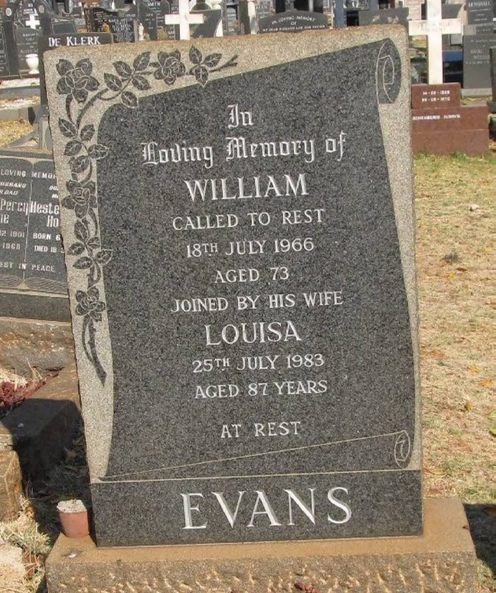 EVANS William -1966 &amp; Louisa -1983