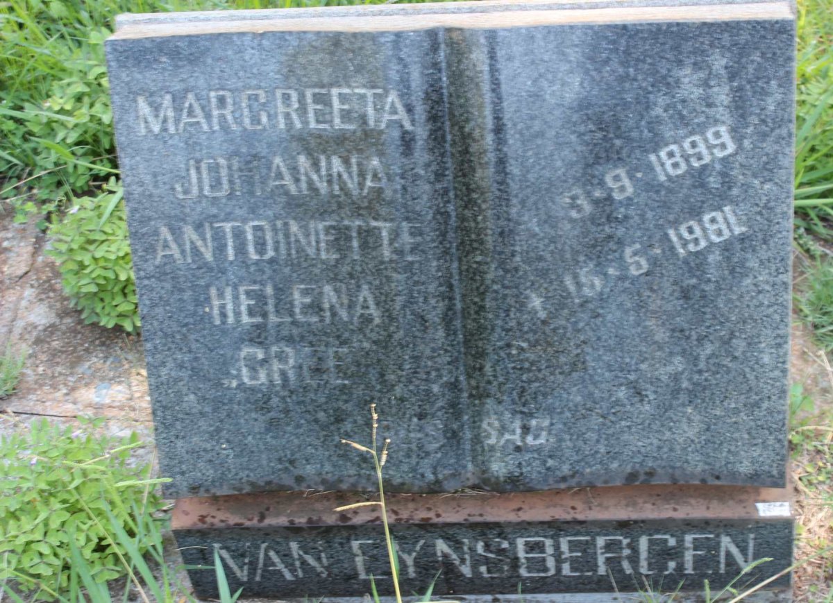 EYNSBERGEN Margreeta Johanna Antoinette Helena, van 1899-1981