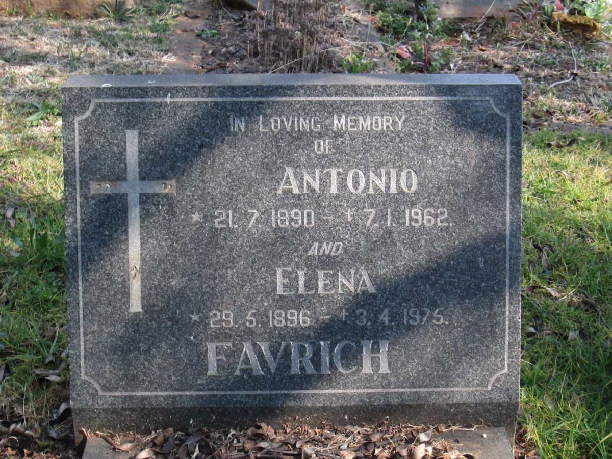 FAVRICH Antonio 1890-1962 &amp; Elena 1896-1975