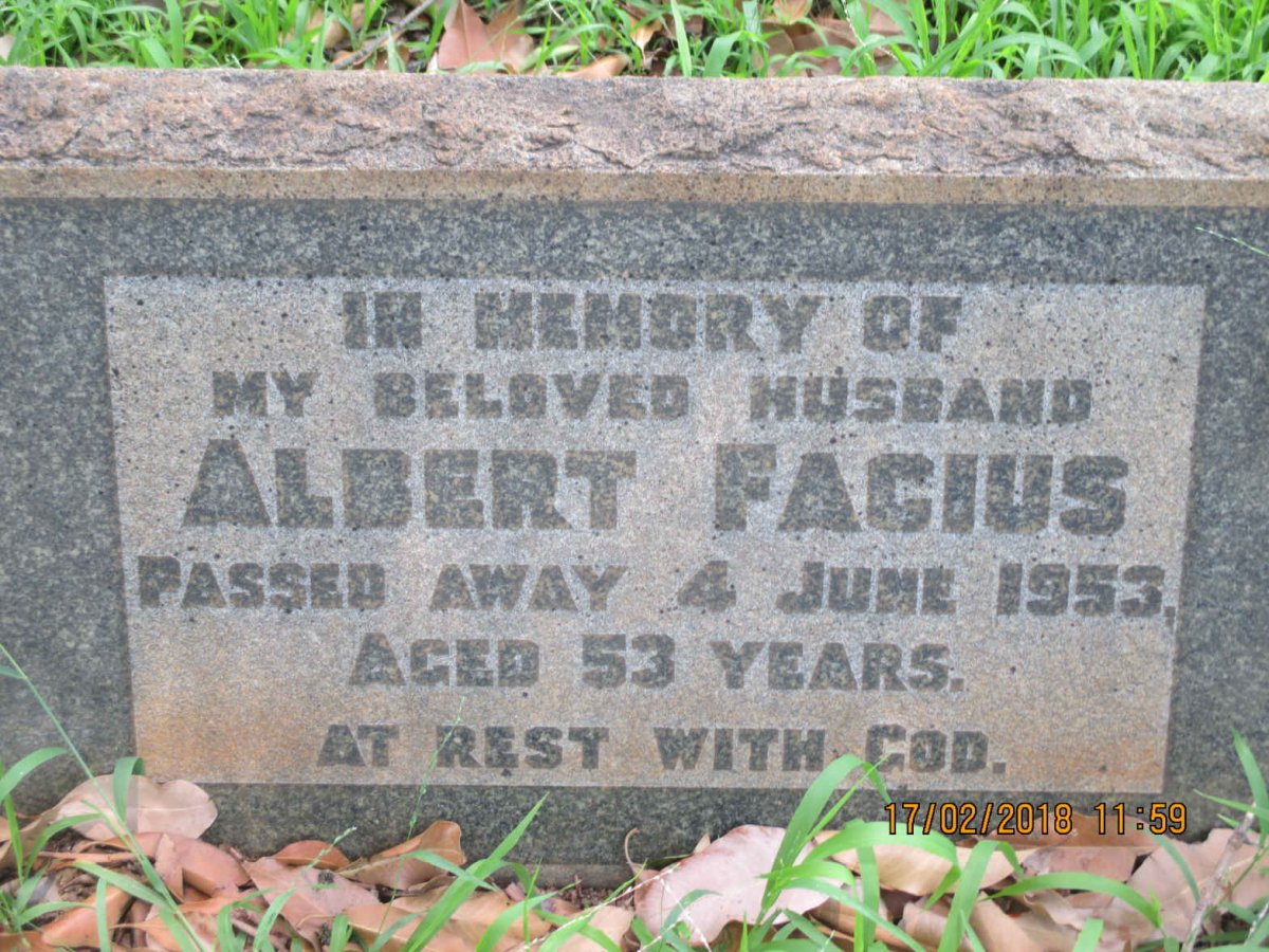 FACIUS Albert -1953