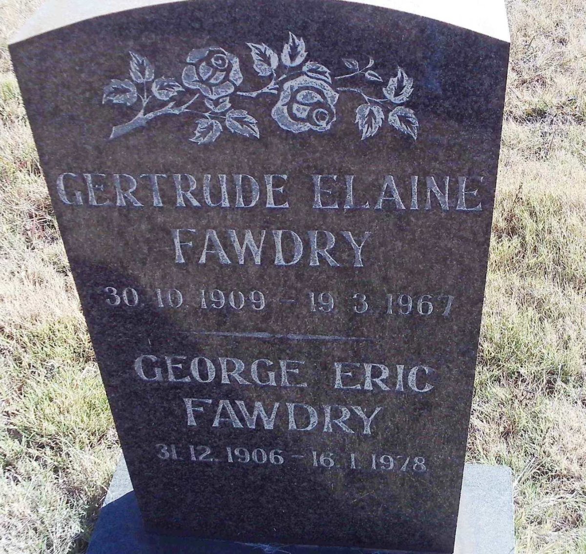 FAWDRY George Eric 1906-1978 &amp; Gertrude Elaine 1909-1967