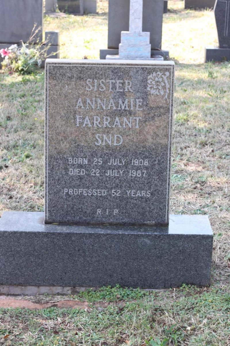 FARRANT Annamie 1908-1987