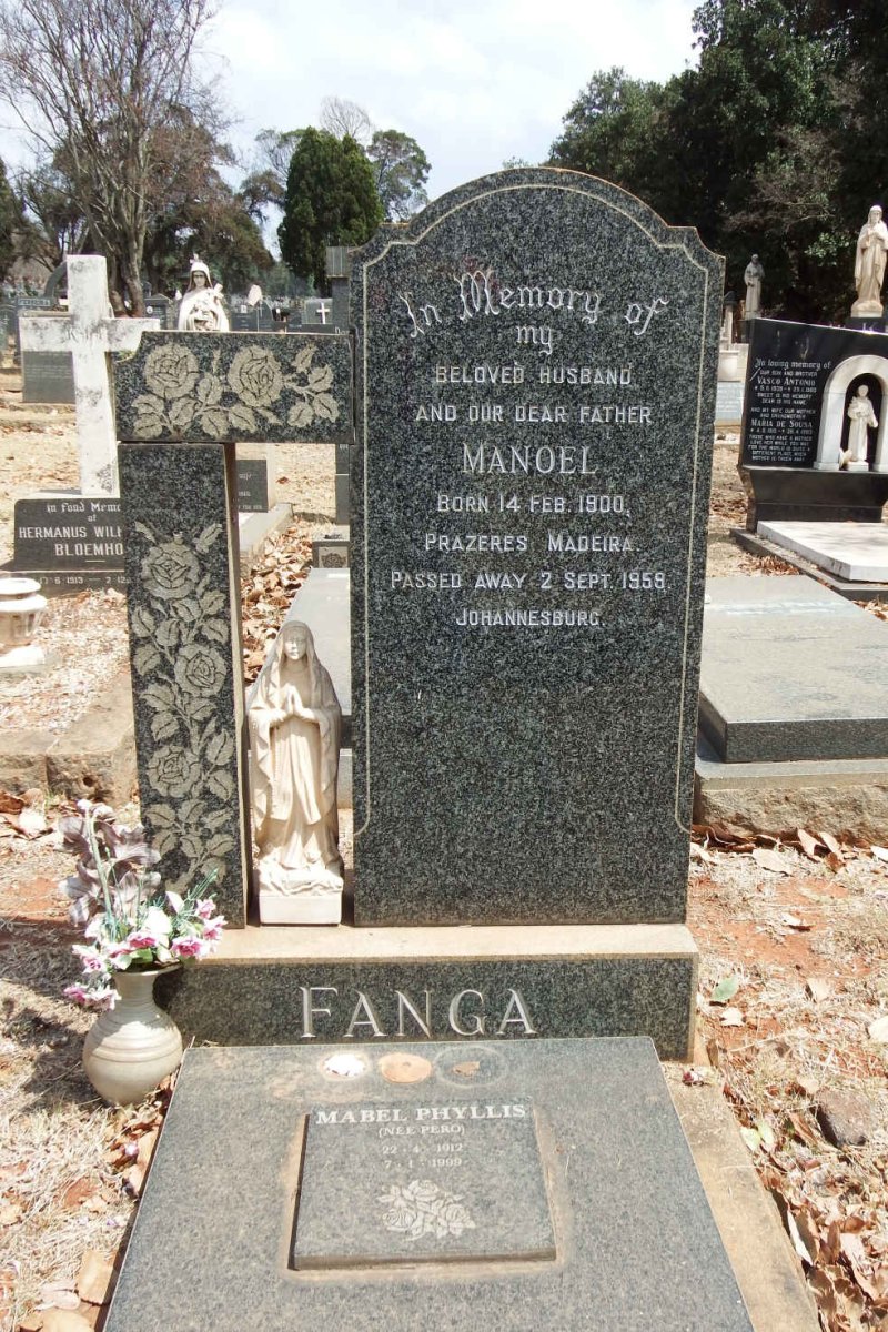 FANGA Manoel 1900-1959 &amp; Mabel Phyllis PERO 1912-1999