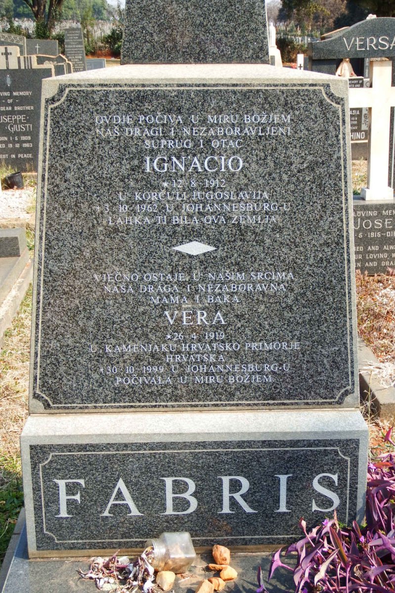 FABRIS Ignacio 1912-1962 &amp; Vera 1919-1999
