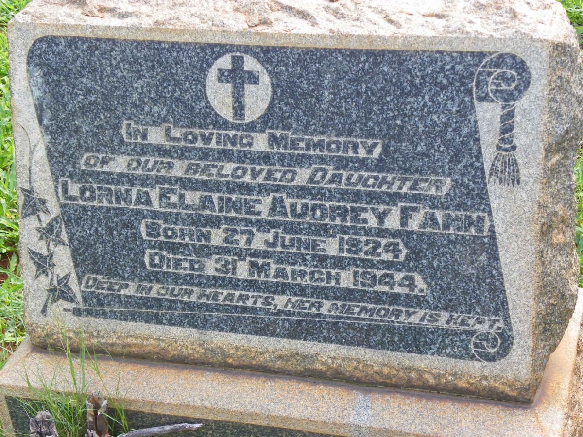 FANN Lorna Elaine Audrey 1924-1944