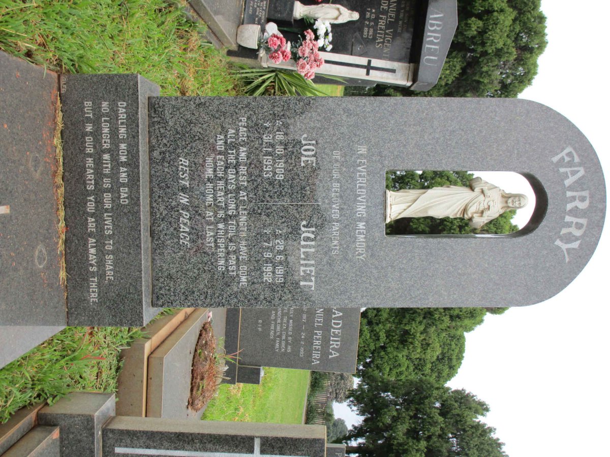 FARRY Joe 1909-1993 &amp; Juliet 1919-1992