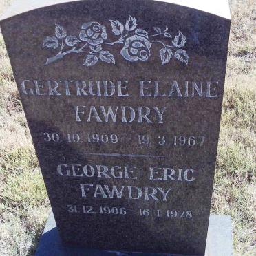 FAWDRY George Eric 1906-1978 &amp; Gertrude Elaine 1909-1967